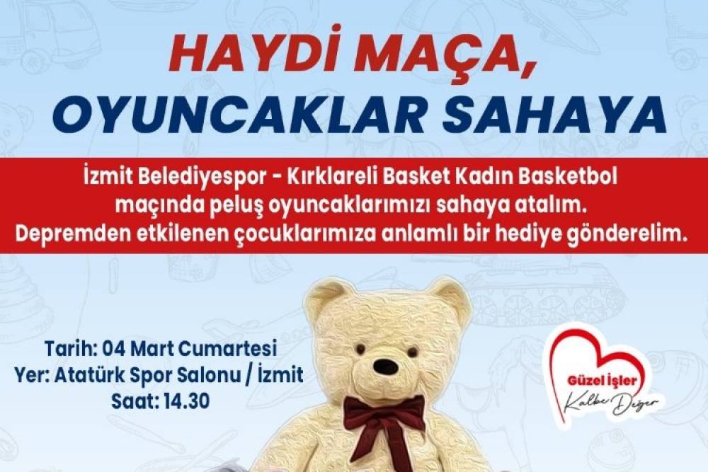 İzmit Belediyespor depremzedeler i&ccedil;in sahada